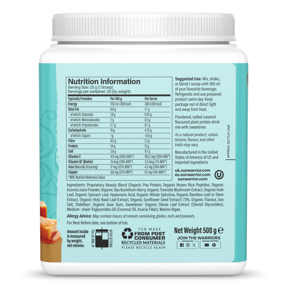 Vegan Collagen Protein Peptides Powder Salted Caramel 20 Servings (500g)