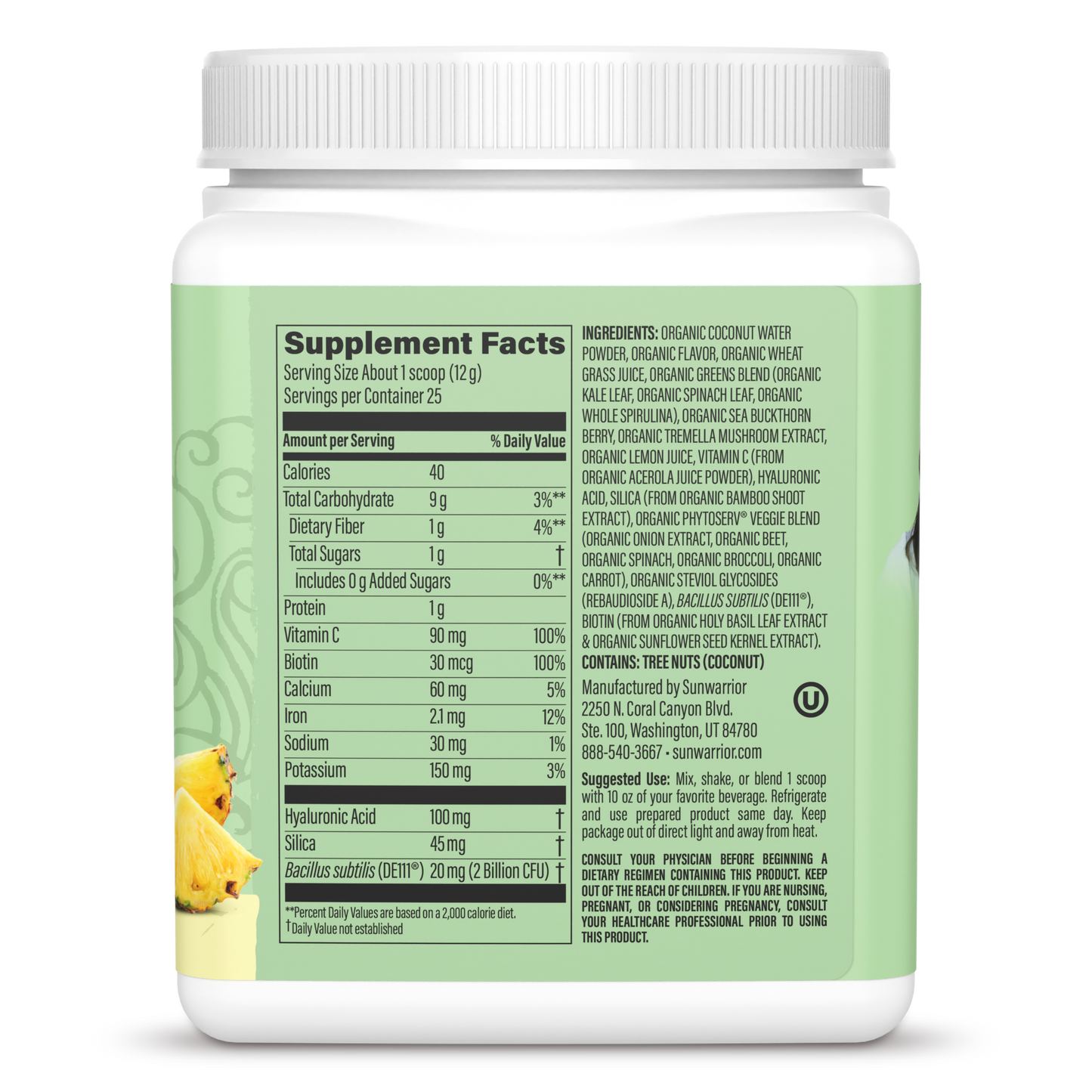 Beauty Greens Pina Colada 25 Servings (300g)